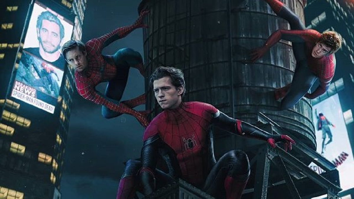 Tom Holland, Tobey Maguire y Andrew Garfield recrean el famoso meme de Spider-Man