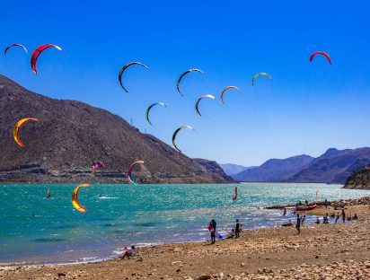 Panorama: Campeonato nacional de kitesurf femenino en embalse Puclaro