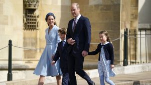 El príncipe George y la princesa Charlotte debutan en la Pascua Real con Kate y el príncipe William