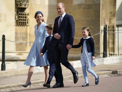 El príncipe George y la princesa Charlotte debutan en la Pascua Real con Kate y el príncipe William