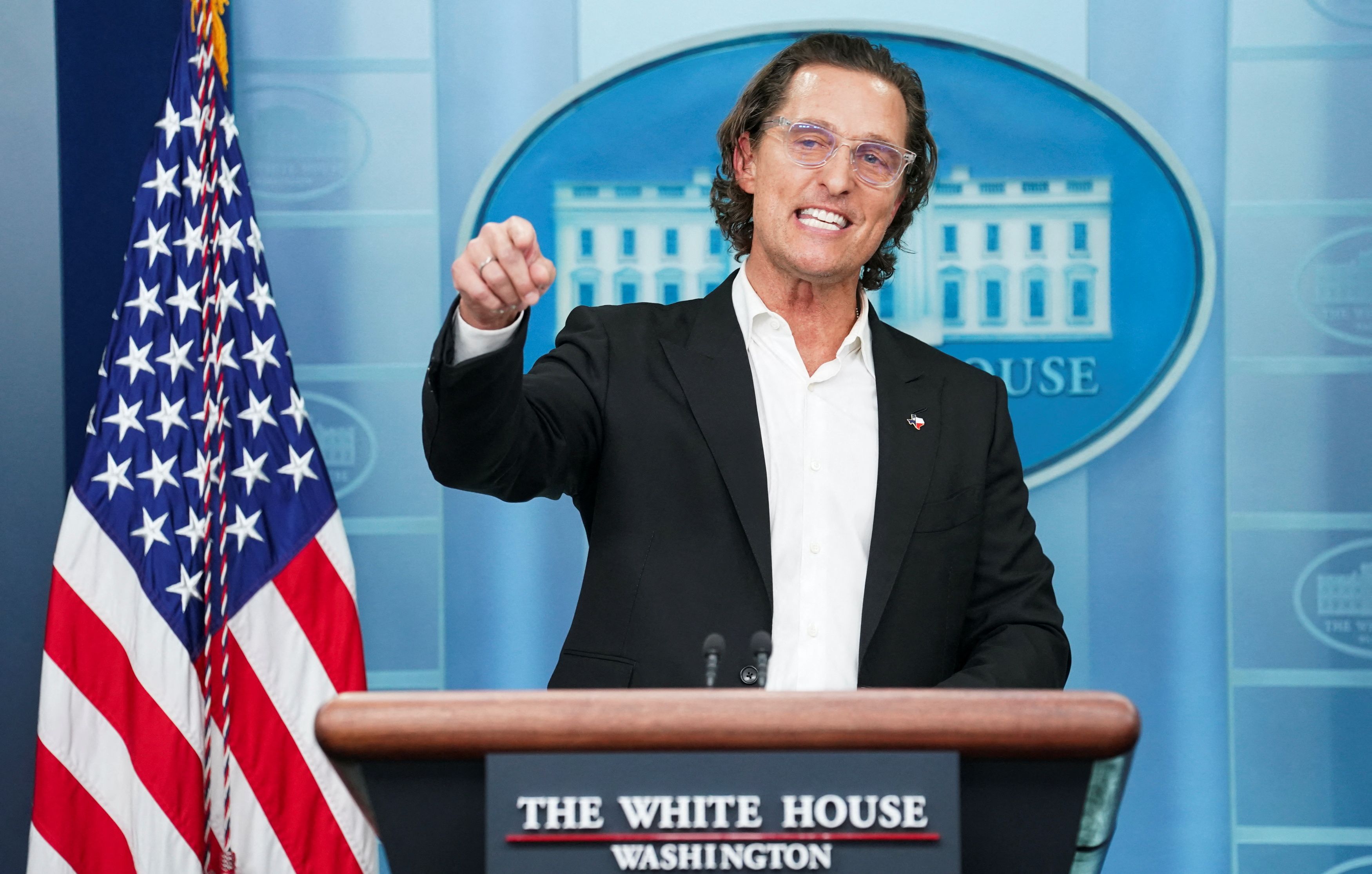 El emotivo discurso de Matthew McConaughey en la Casa Blanca contra el uso de armas