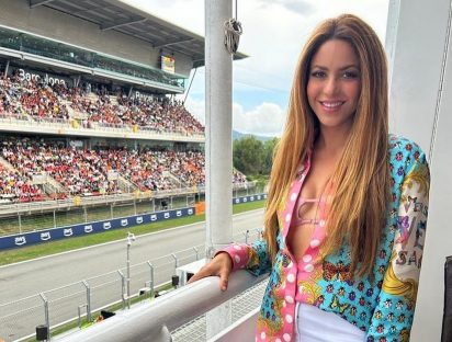 Twingo por Mercedez: Shakira acompaña a Lewis Hamilton al GP de Barcelona en medio de rumores de romance