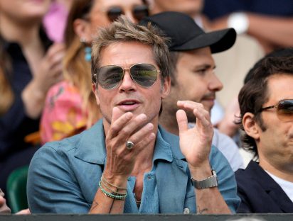 Brad Pitt recrea mítica escena en Wimbledon y las redes enloquecen