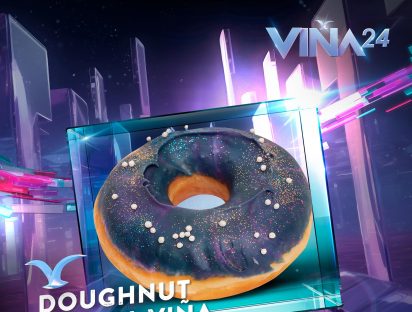 Doughnut temática del Festival de Viña 2024 llega a Krispy Kreme