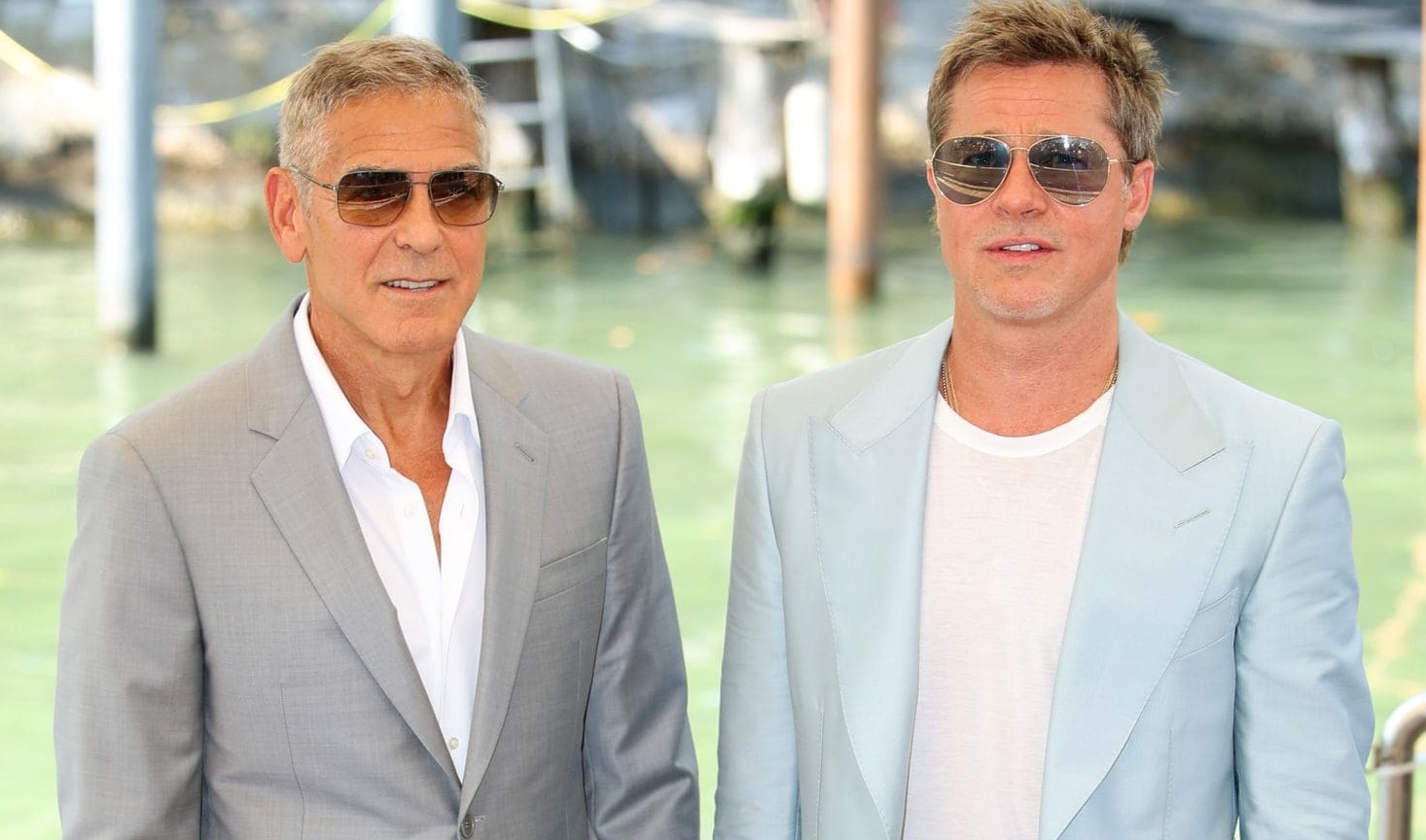 Brad Pitt y George Clooney disfrutan de una cita doble en Venecia