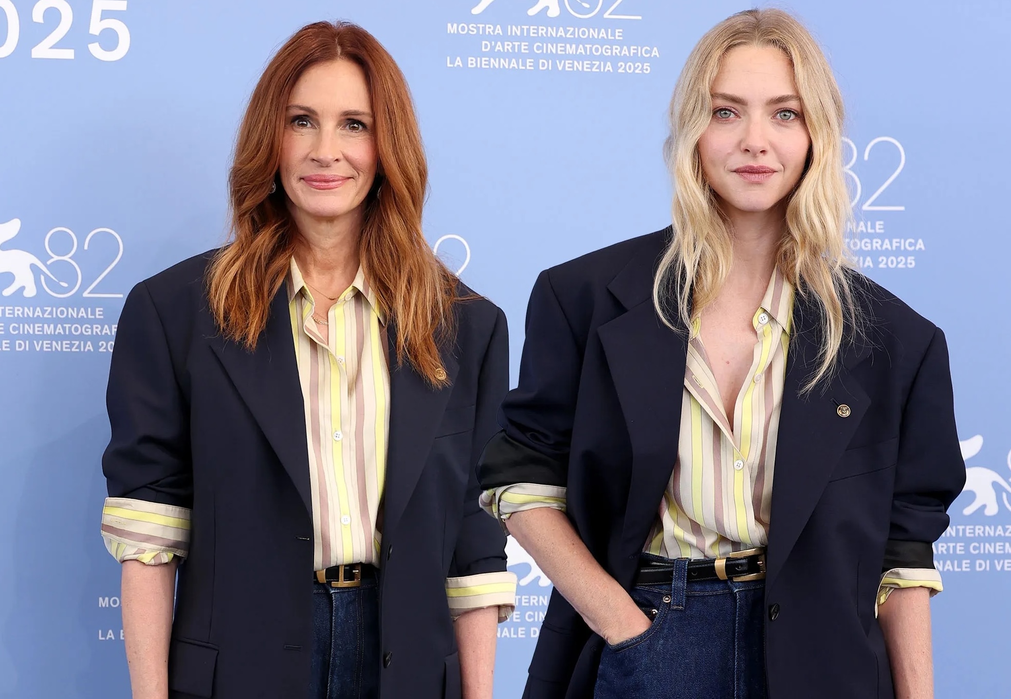 Moda consciente en Venecia: Amanda Seyfried y Julia Roberts comparten outfit