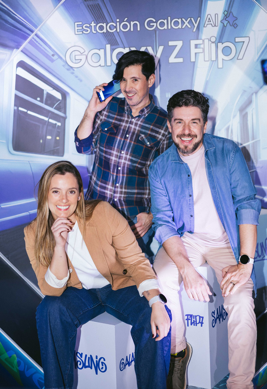 Camila López, Aldo Vega y Rodrigo Jara.