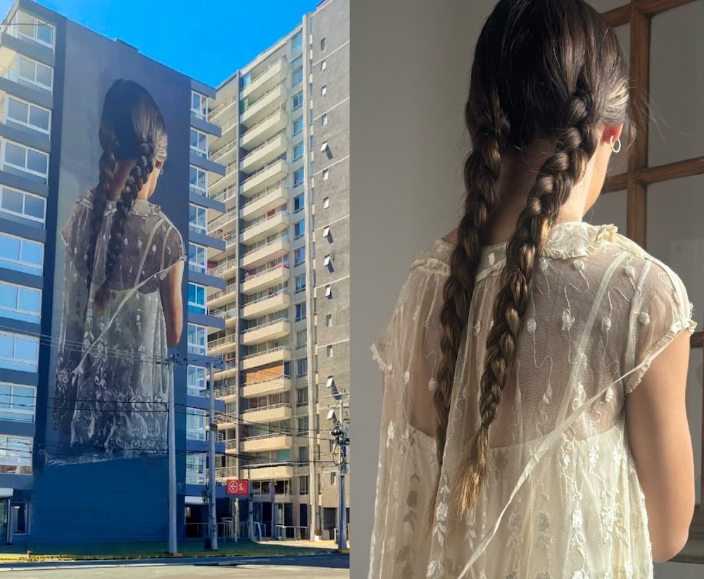 Se inaugura en Santiago “florida”, mural de 11 pisos del artista Javier Barriga